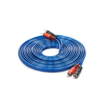 Cabo RCA 5 mtrs Espiral Prata e Azul