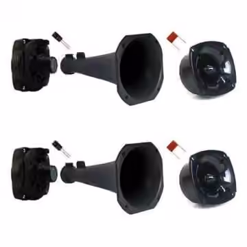 2 Drivers Unlike UND 400 + 2 S.Tweeters Unlike UNT 400 + 2 Cornetas + 4 Capacitores