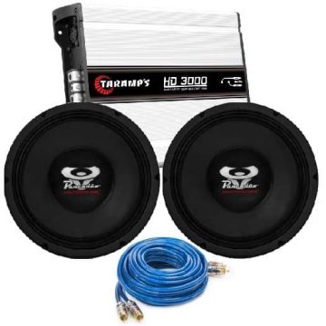 Kit Som Automotivo Externo 2 Alto Falantes 1500 RMS + Módulo Amplificador
