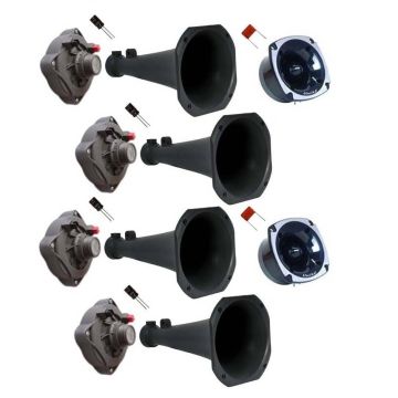 Kit Corneteira Básica 900 RMS 4 Drivers + 2 S.Tweeters Unlike