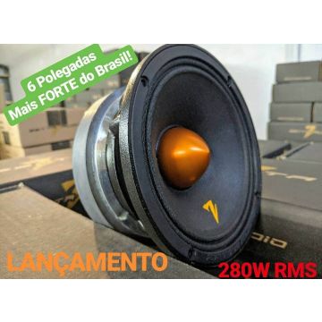 Par Alto Falante Mid Bass Zetta Audio 280MG 280 rms 6 polegadas 3