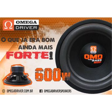 Alto Falante Subwoofer Omega Driver OMD600 600w rms 12 Polegadas