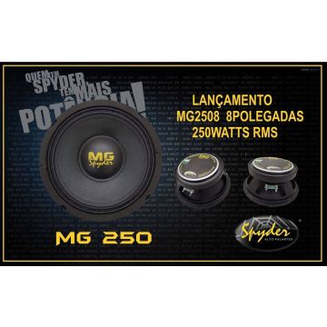 Alto Falante Woofer Spyder MG2508 250 rms 8 Polegadas