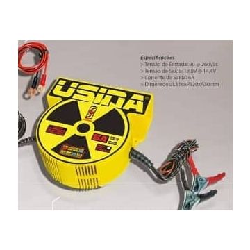 Carregador de Bateria Usina Charger 6A Inteligente 12v Bivolt