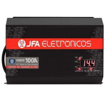 Fonte Automotiva JFA 100A amperes com voltímetro 12 volts 2