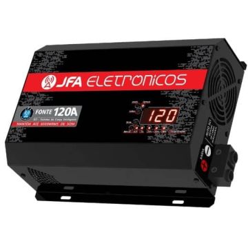 Fonte Automotiva JFA 120A amperes com voltímetro 12 volts