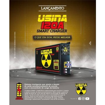 Fonte Automotiva Usina Spark 120A Smart Charger 120 Amperes Bivolt 