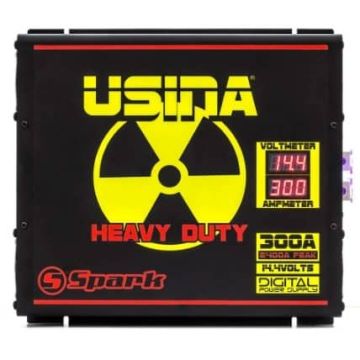 Fonte Automotiva Usina Spark 300A Slim Heavy Duty 300 Amperes com Multímetro 220v 4