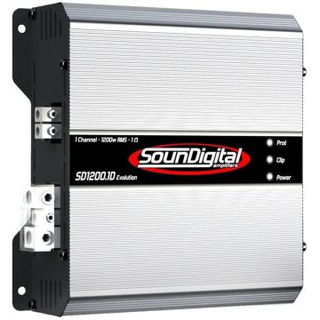 Módulo Amplificador Soundigital SD 1200.1D EVO 1200w rms Evolution 11