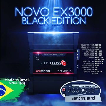Módulo Amplificador Stetsom EX 3000 rms Black Edition 1 canal