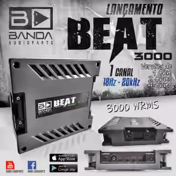 Módulo Amplificador Banda Beat 3000.1 3000wrms 1 Canal