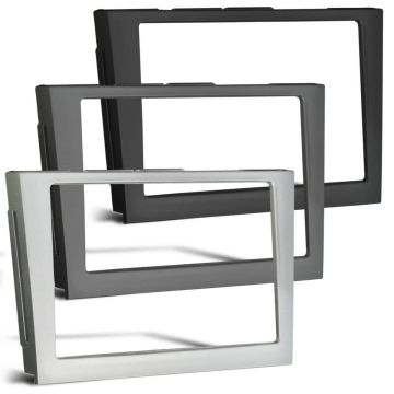 Moldura Painel Corsa / Montana / Meriva / Vectra 2 Din prata