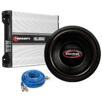 Kit Som Automotivo Interno 1 Subwoofer 1200 RMS + Módulo Amplificador
